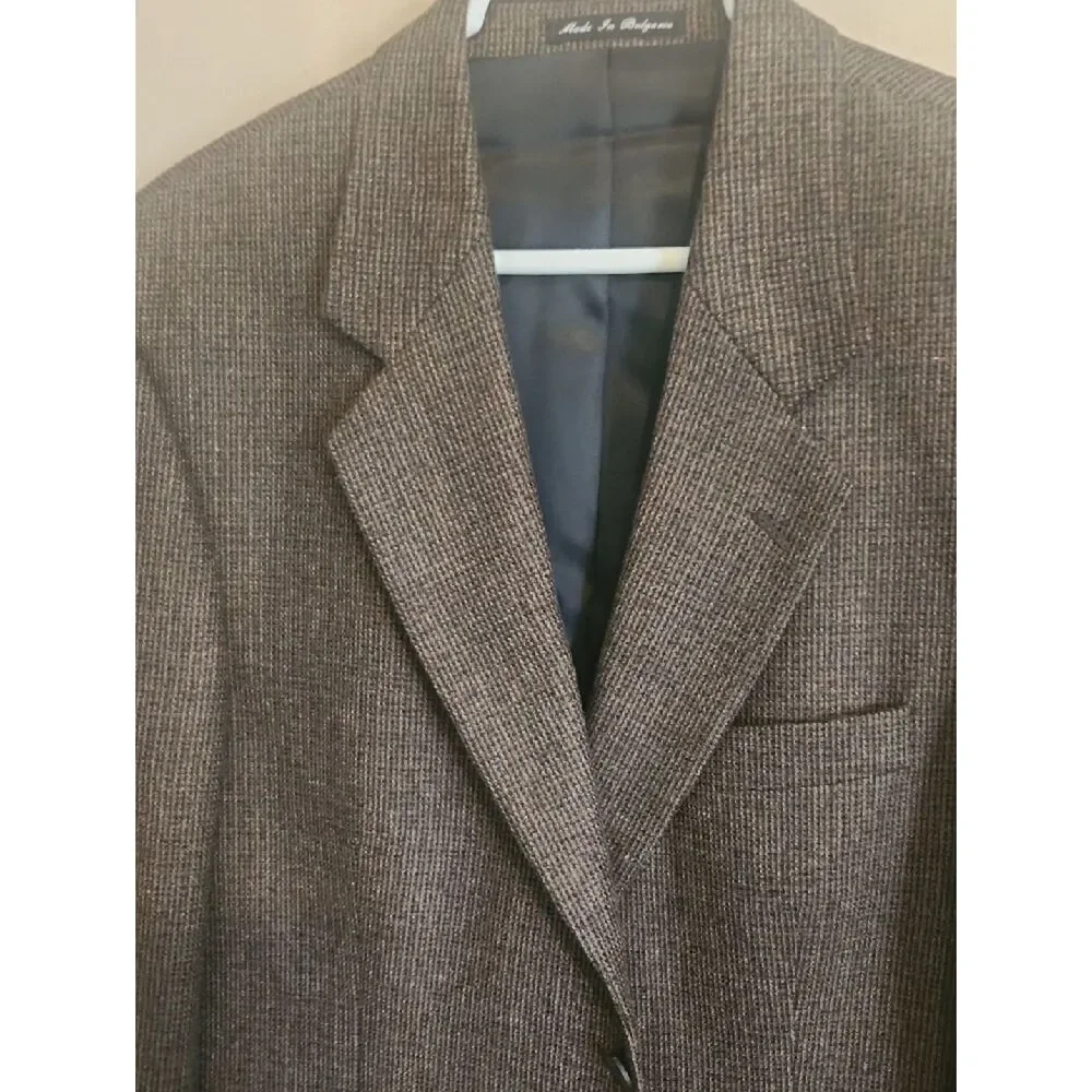 J21 Millenium Collection Classic Men's Charcoal Two-Button Blazer 100% Wool